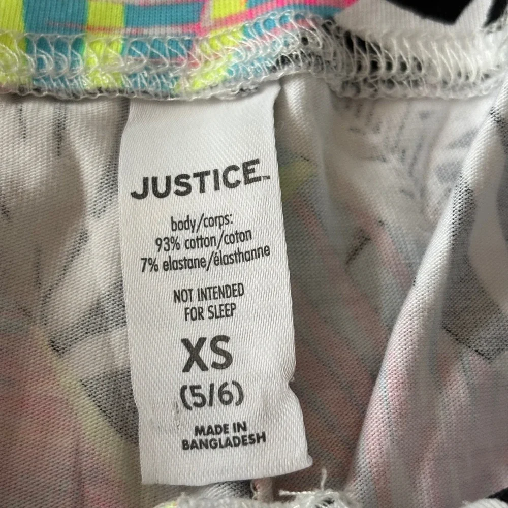 Justice Girls Leggings Lot of 5 Size XS 5/6 Camo Leopard Aztec Tropical Grey